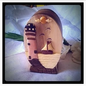 Vintage Carver Dan's Hand Carved Puzzle Box